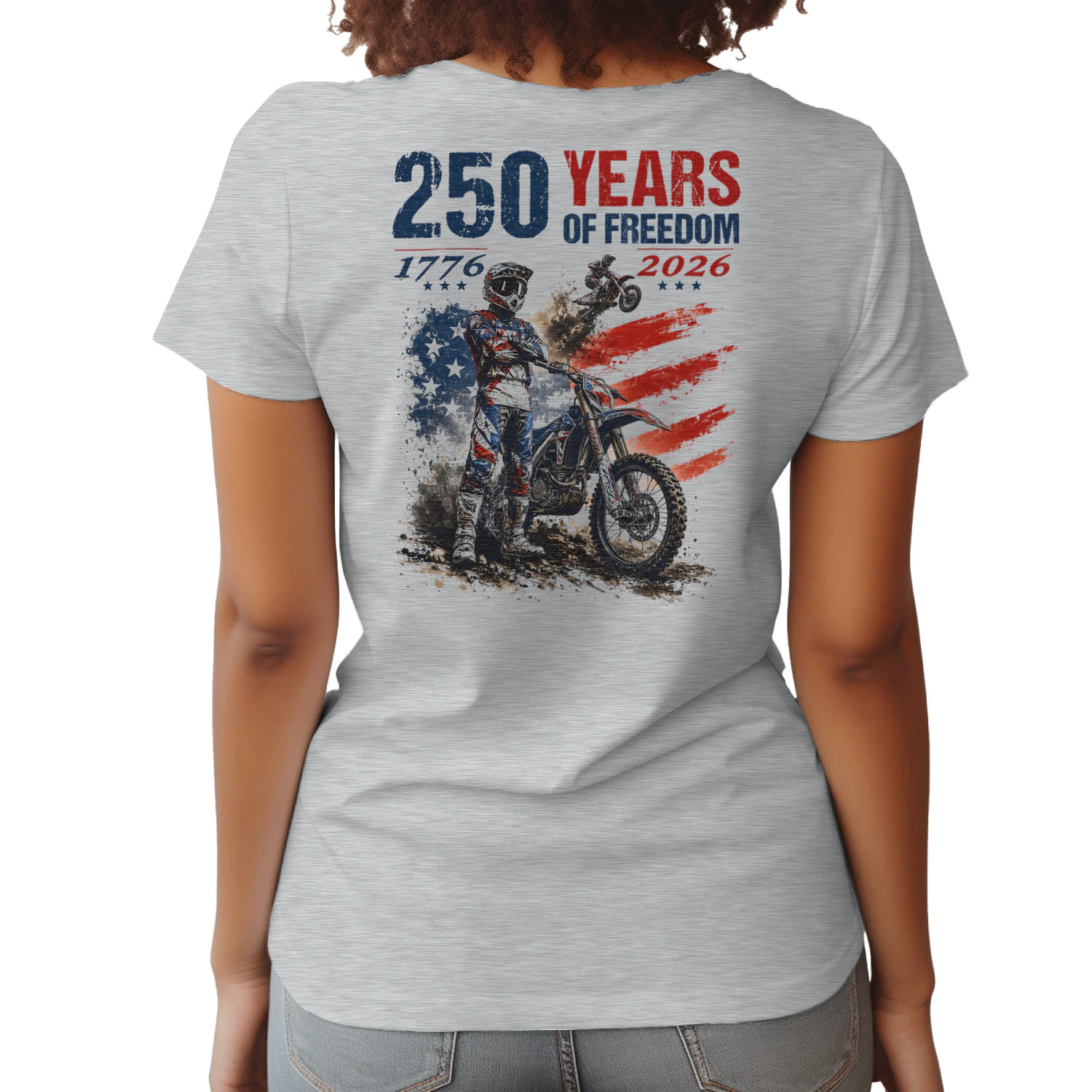 Dirt Bike Motocross 250 Years Of Freedom