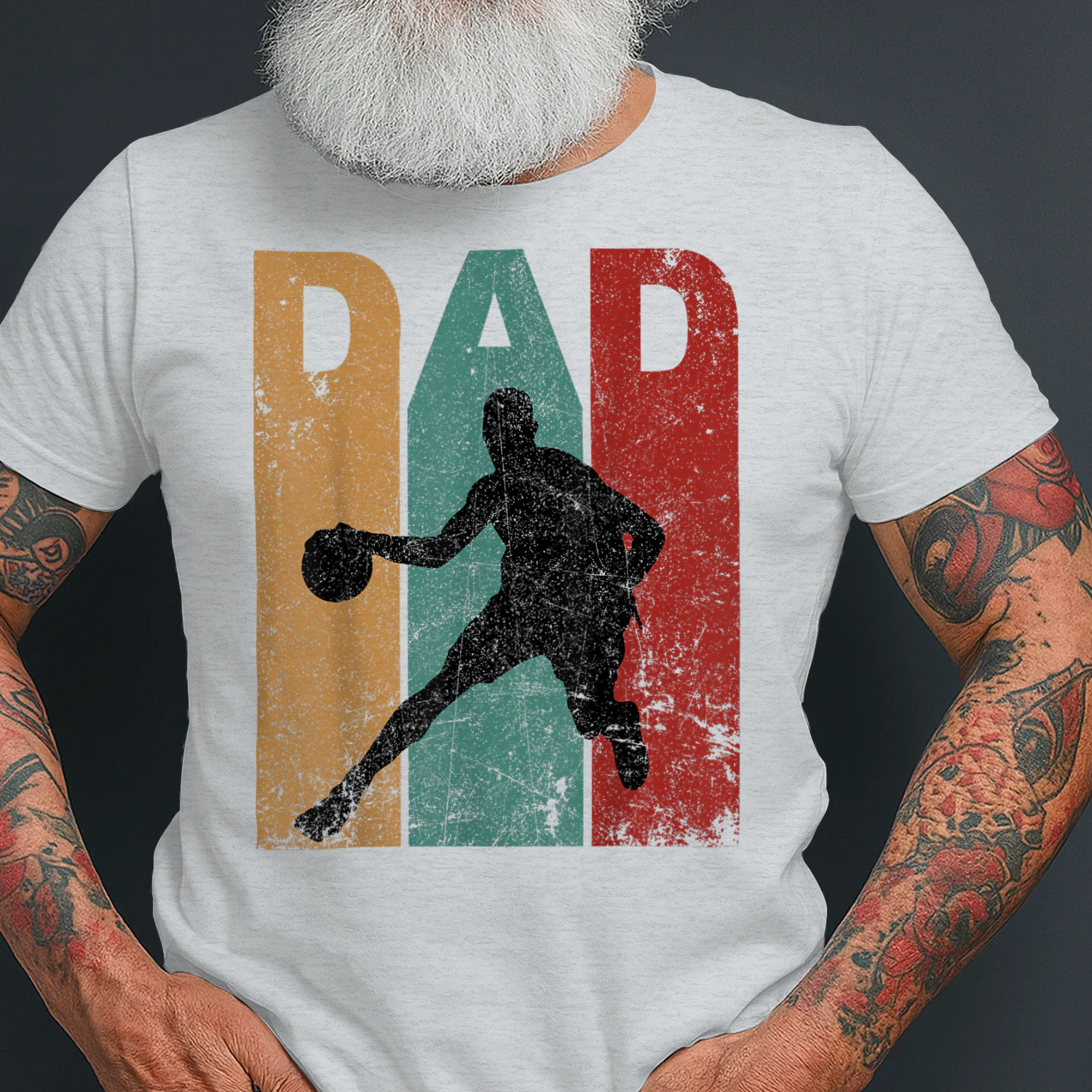 Vintage Basketball Dad Fathers Day Gift Basketball Player