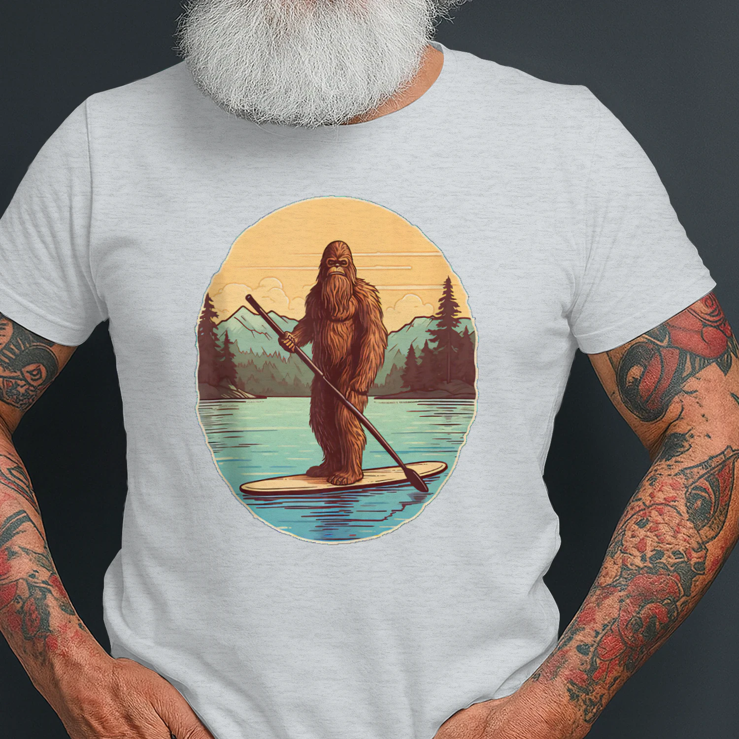 Funny Paddleboarding Bigfoot Paddleboard SUP