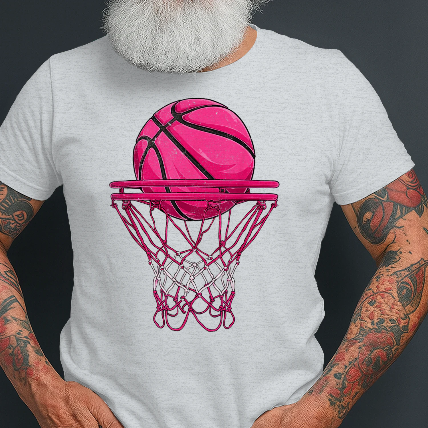 Vintage Pink Basketball Desgin for Women Girl