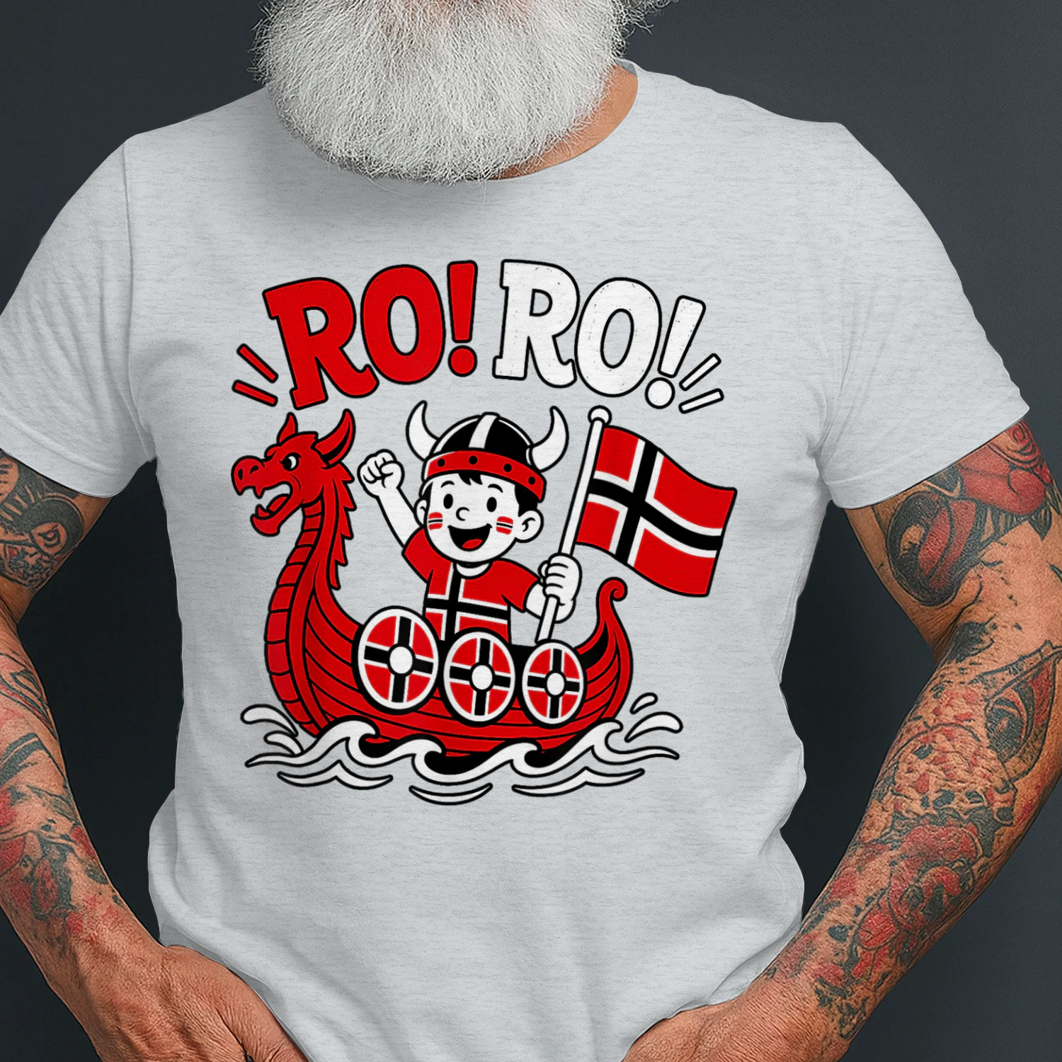 Ro Ro Funny Norway Viking Cartoon Kids Norwegian