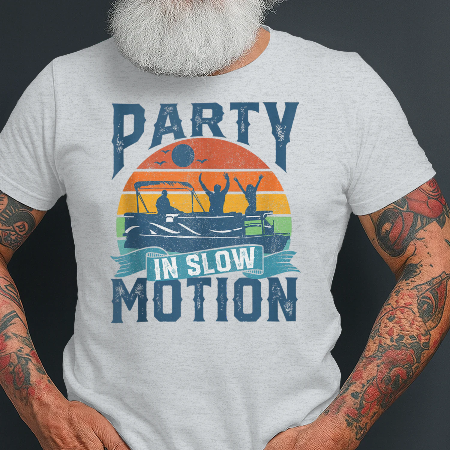 Party In Slow Motion Pontoon Lake Pontooning Boating Gift Tank