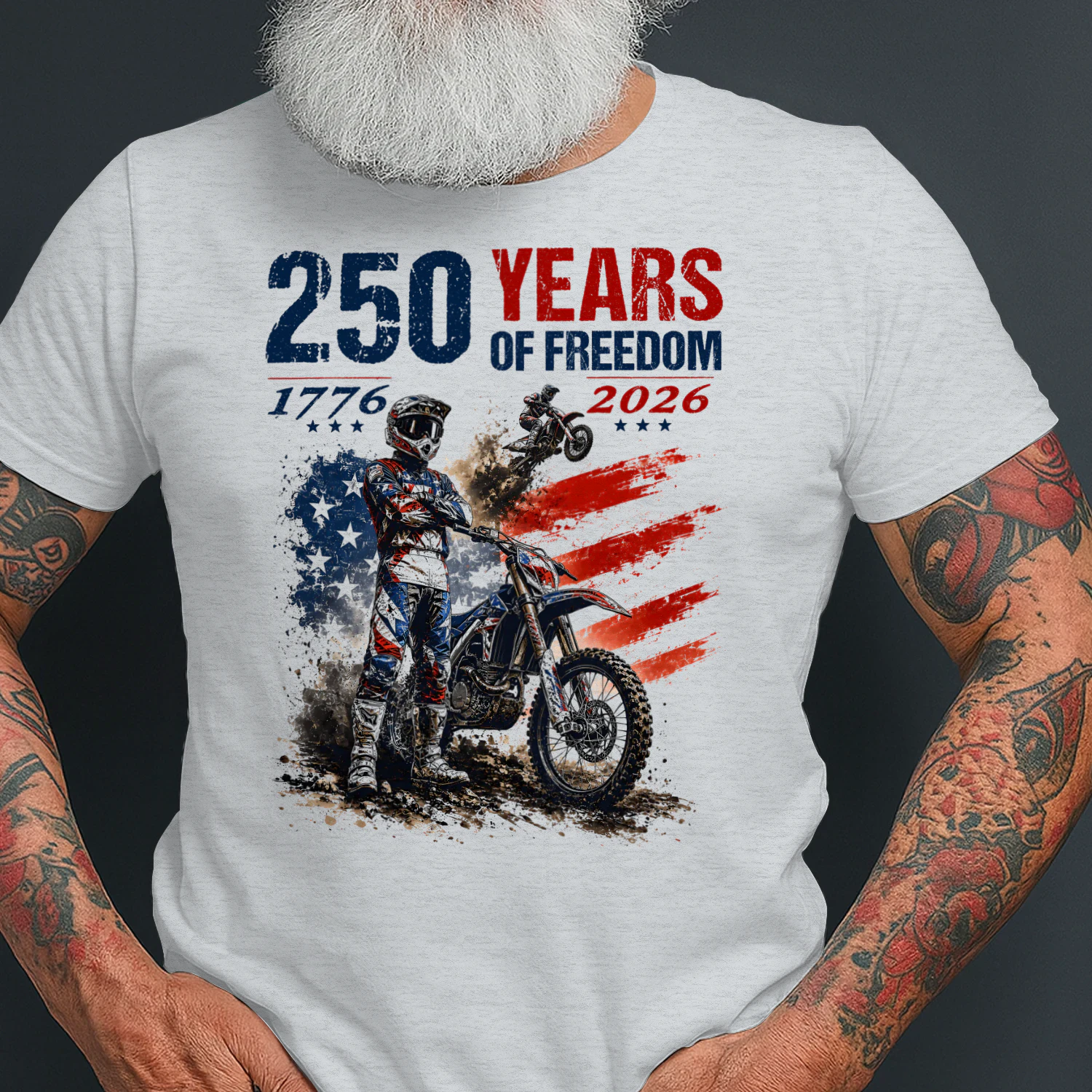 Dirt Bike Motocross 250 Years Of Freedom