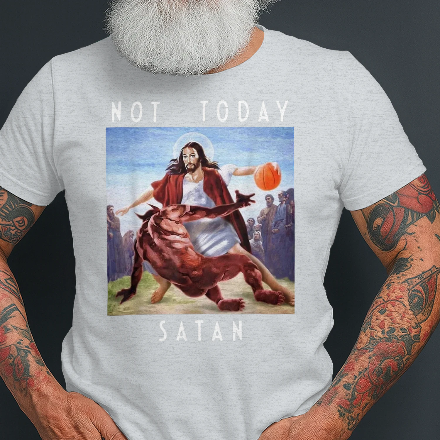 Not Today Satan  Jesus vs Satan in Basketball