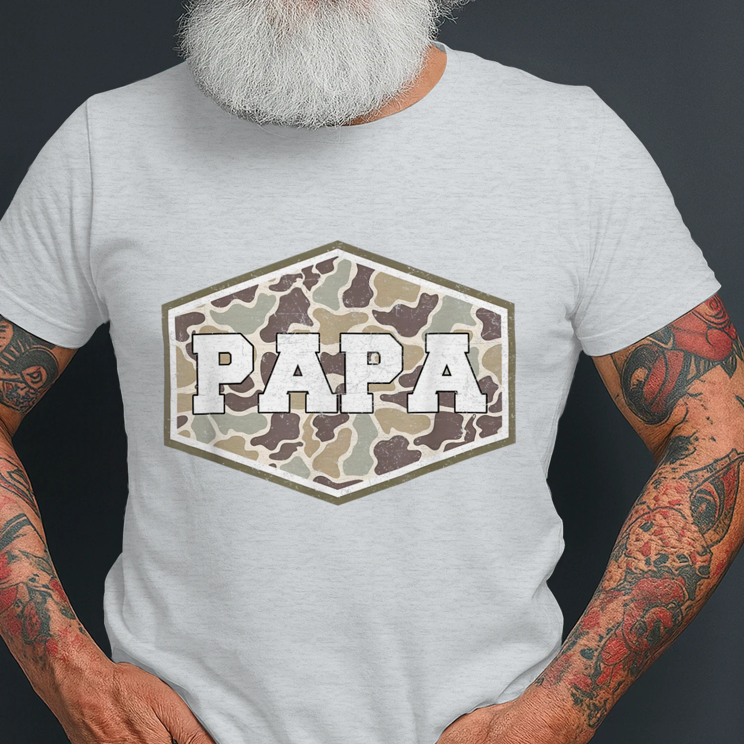 Papa Camouflage Daddy Dad Happy Father's Day Best Dad Ever