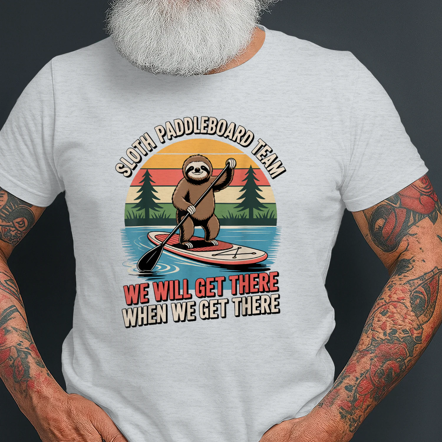 Funny Paddleboarding Art for Men Women SUP Paddle