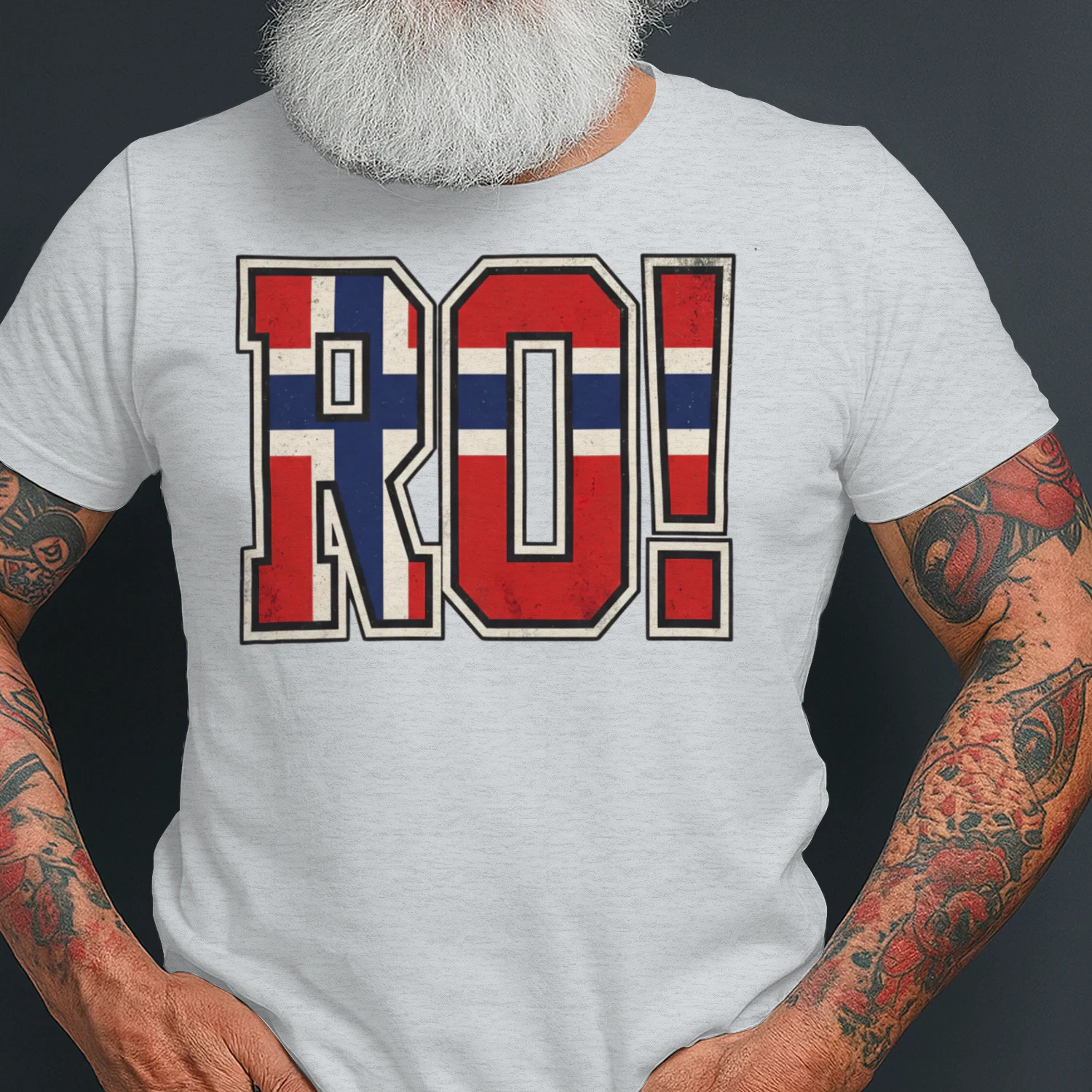 Norwegian Flag Letters Soccer Match Fan