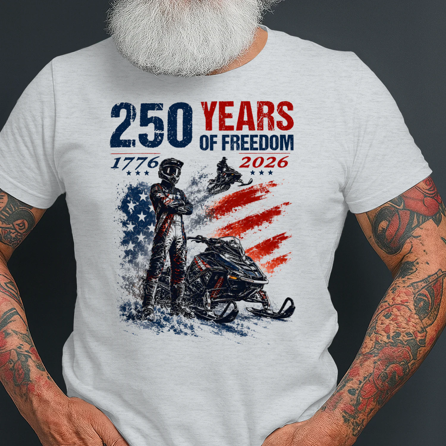 Snowmobile Sled 250 Years Of Freedom