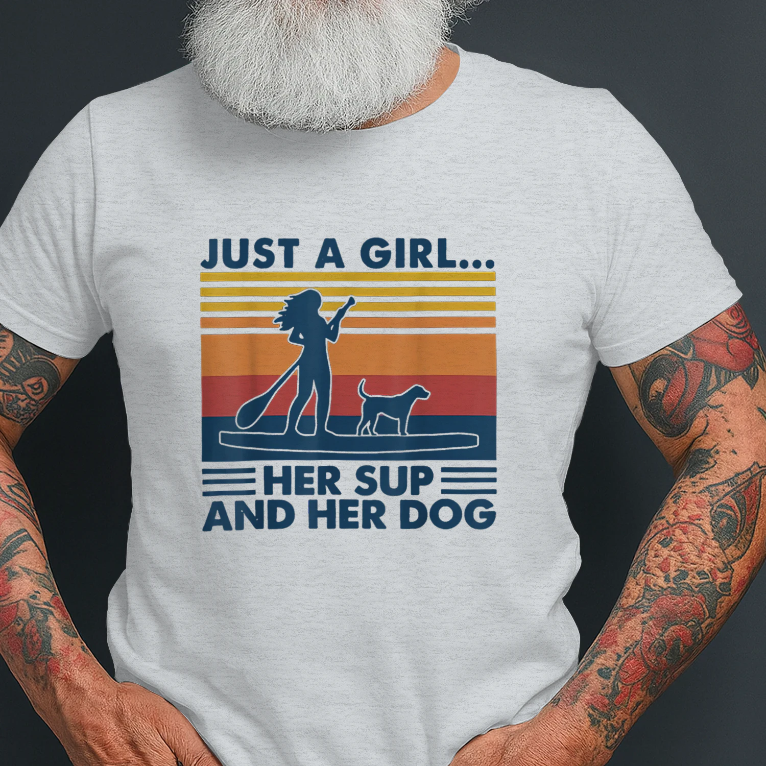 Just A Girl Her Sup And Her Dog Paddleboarding