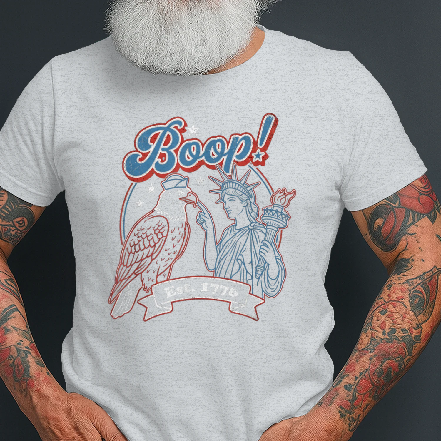 Boop 4th of July Retro Eagle Liberty America Vintage USA