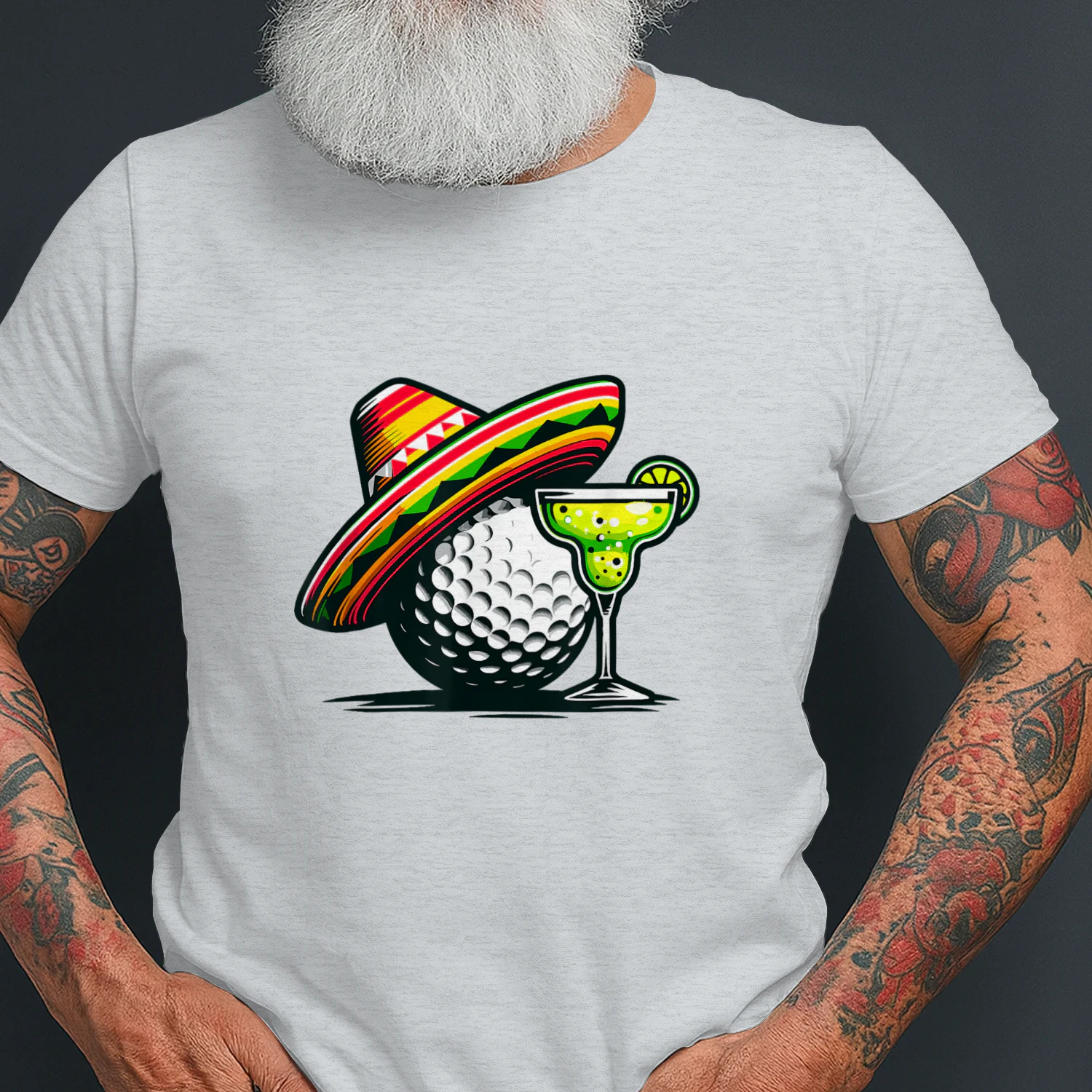Cinco de Mayo Golf Ball with Sombrero and Margarita Golfer
