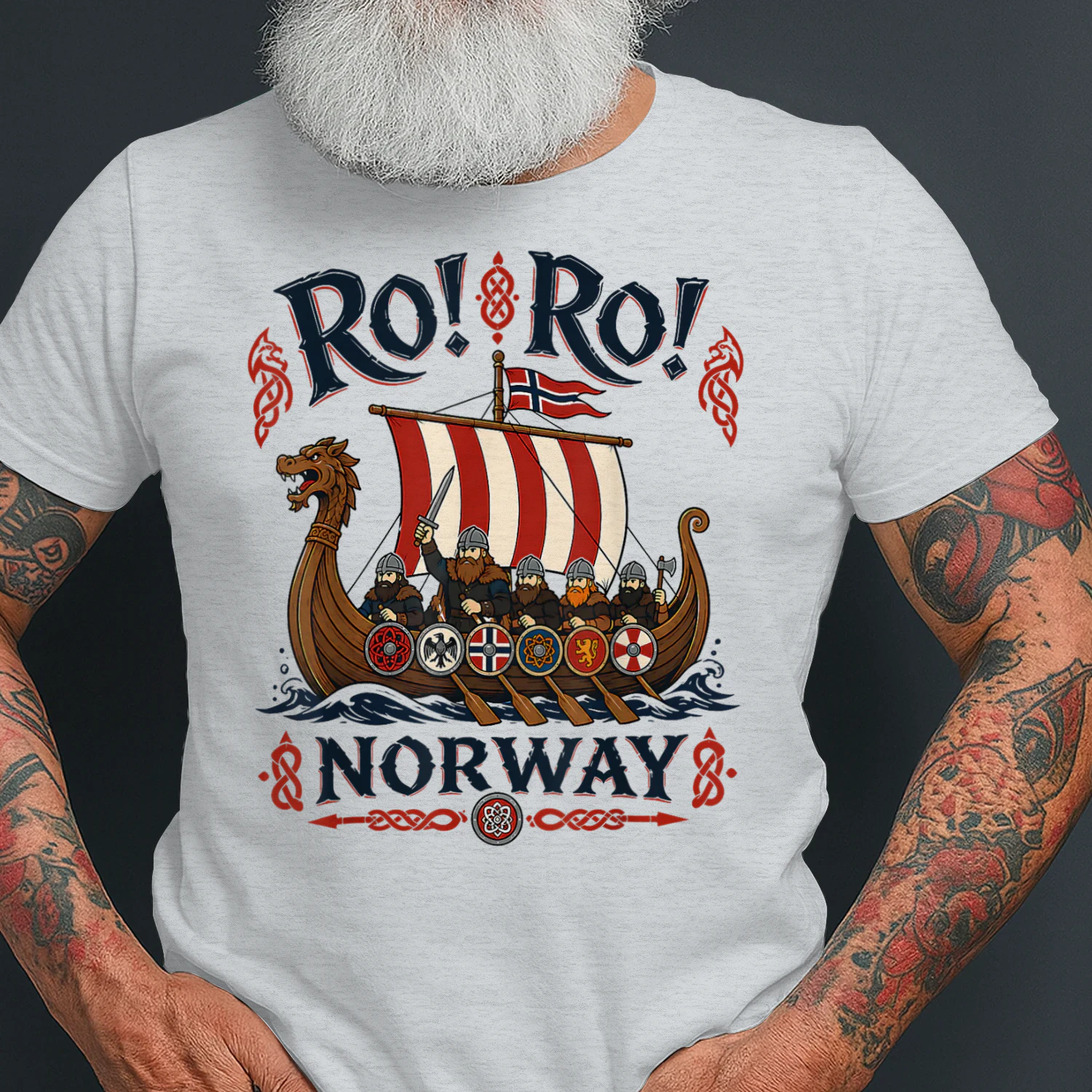 Row Norway Viking Ship Funny Norwegian Saying