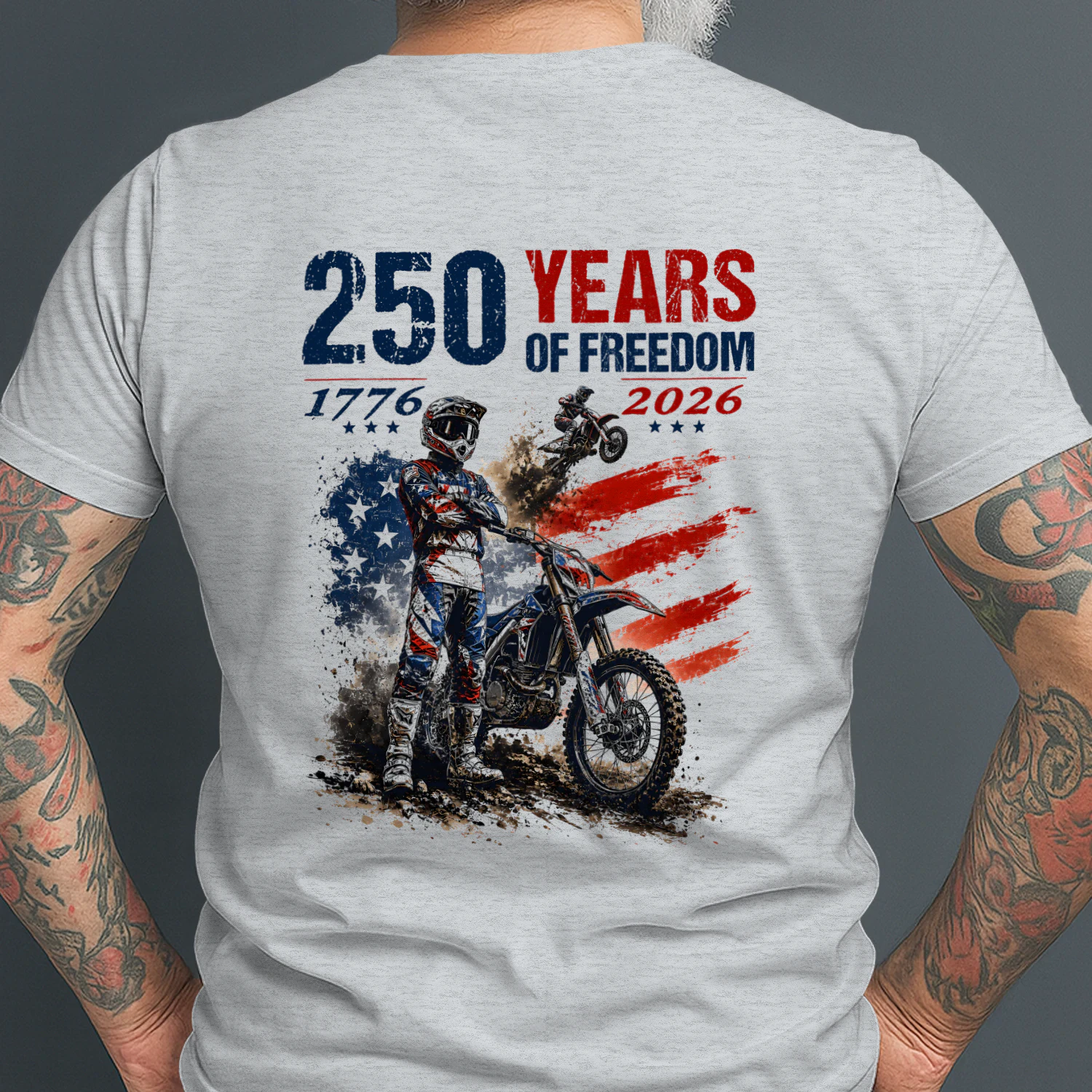 Dirt Bike Motocross 250 Years Of Freedom