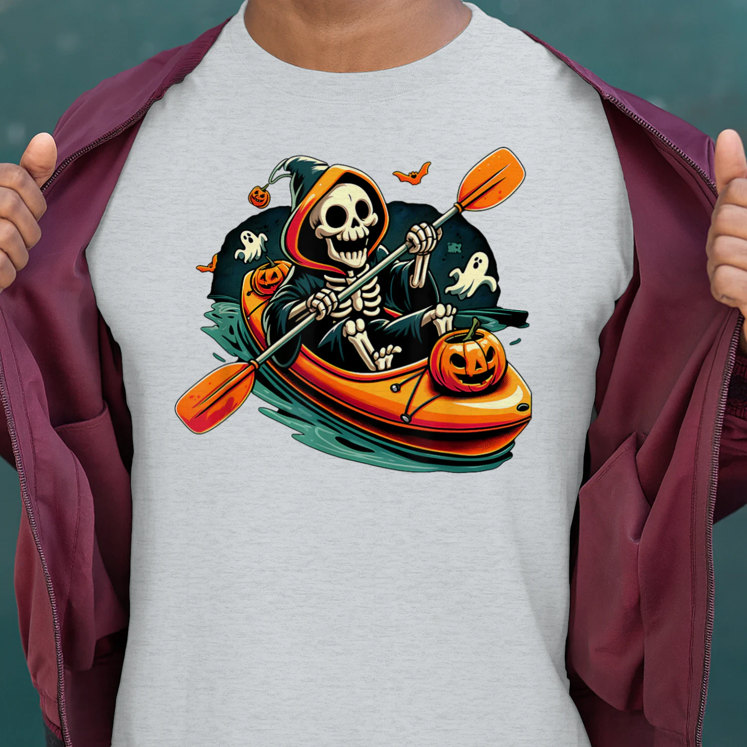 Halloween Skeleton Kayak