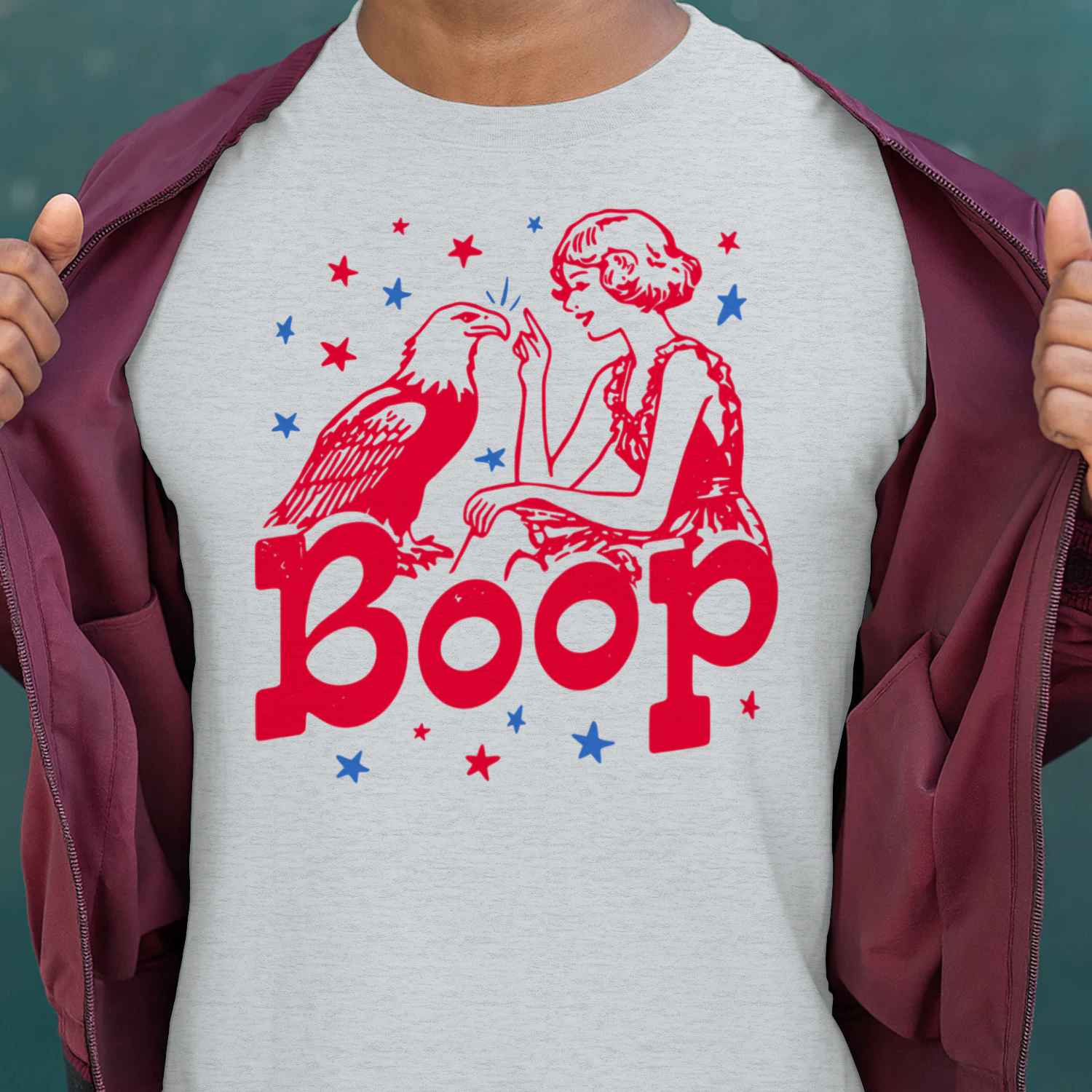 Boop Eagle Patriotic July Fourth Humor
