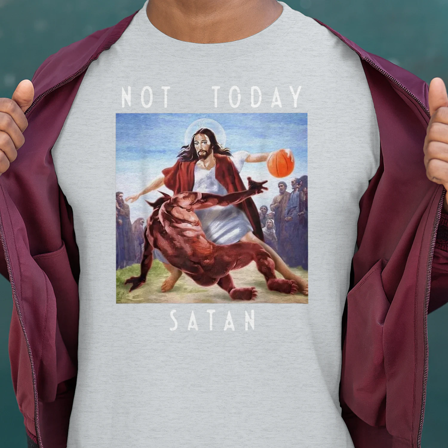 Not Today Satan  Jesus vs Satan in Basketball