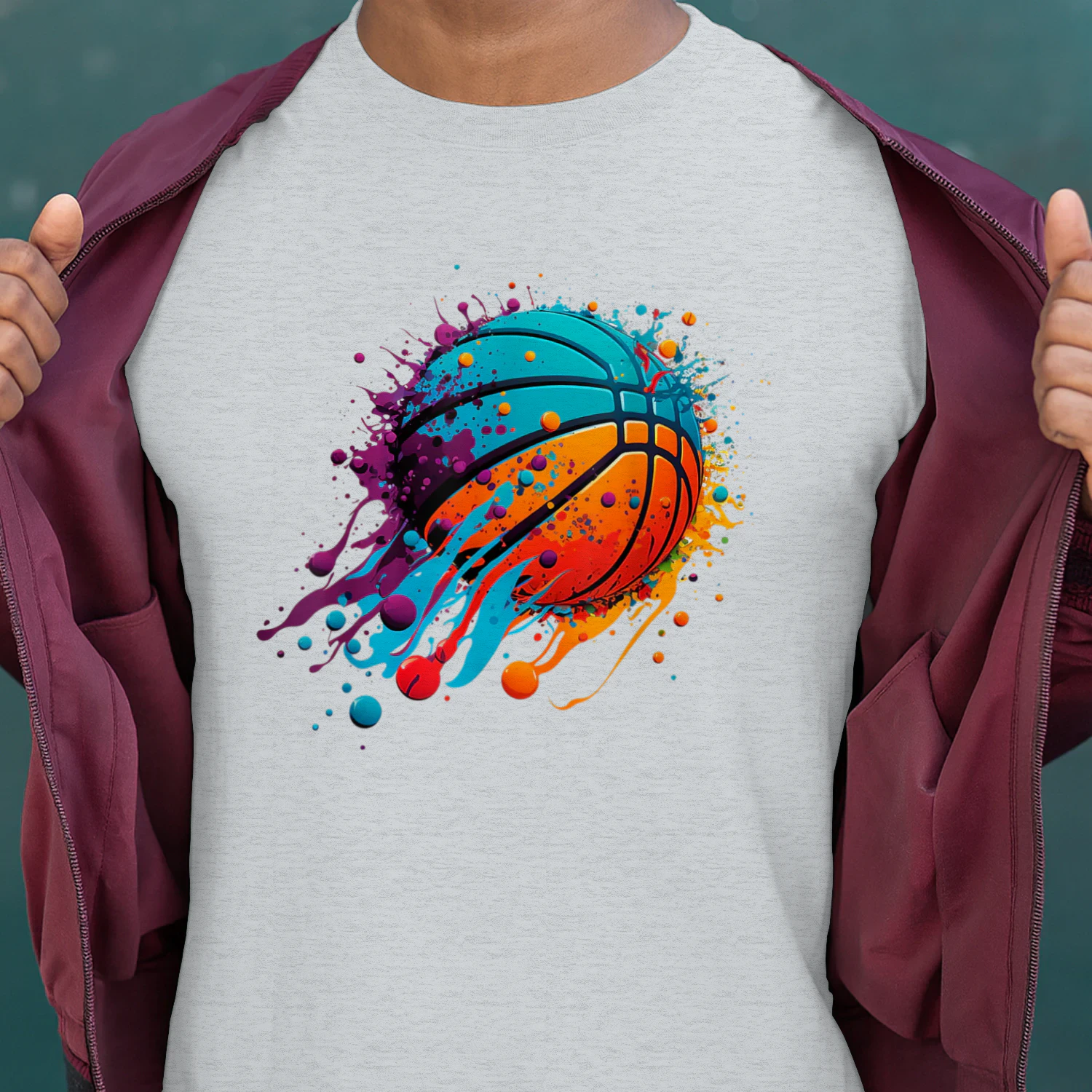 Basketball Splash Team Player Baller Basketball Player