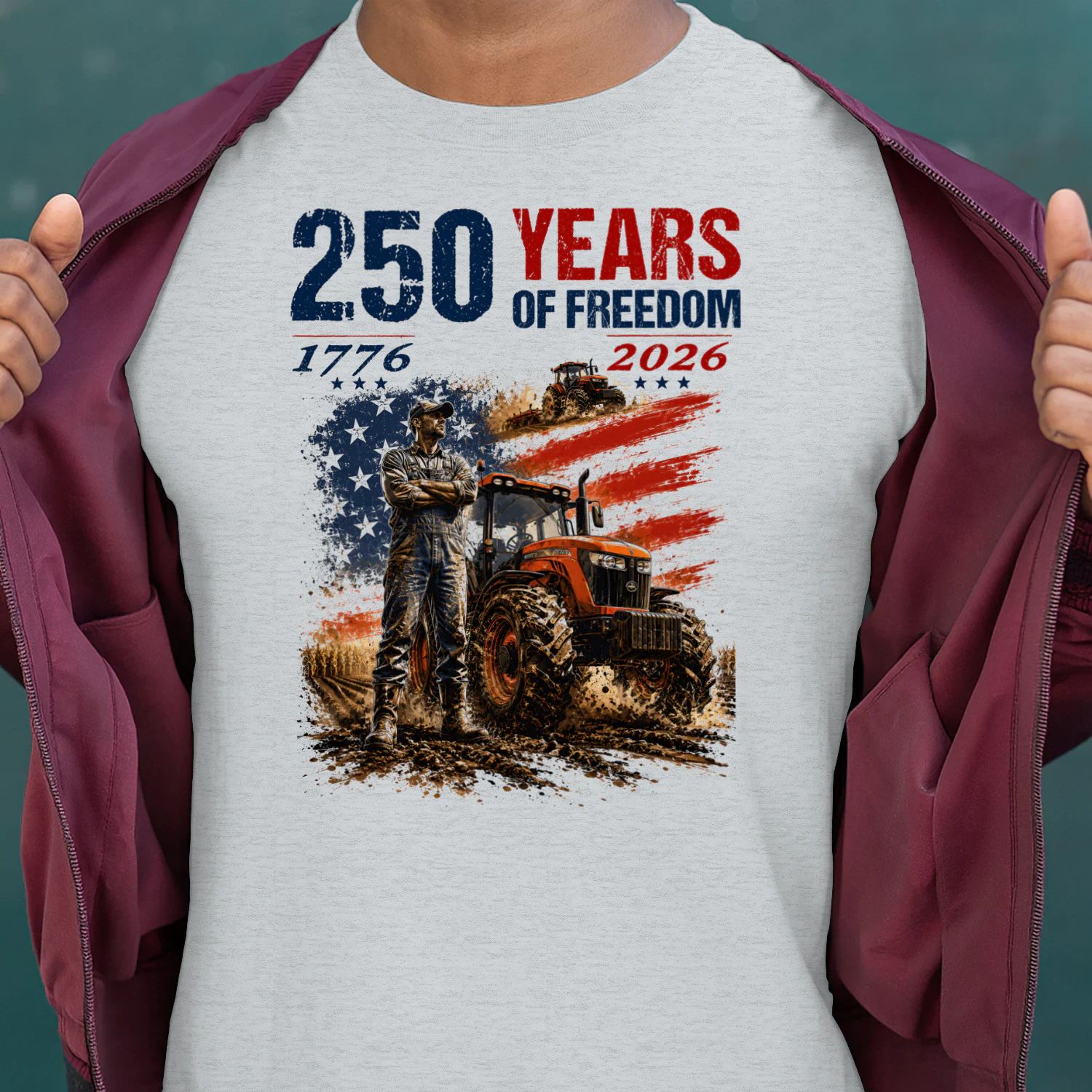 Farming Tractor 250 Years Of Freedom US