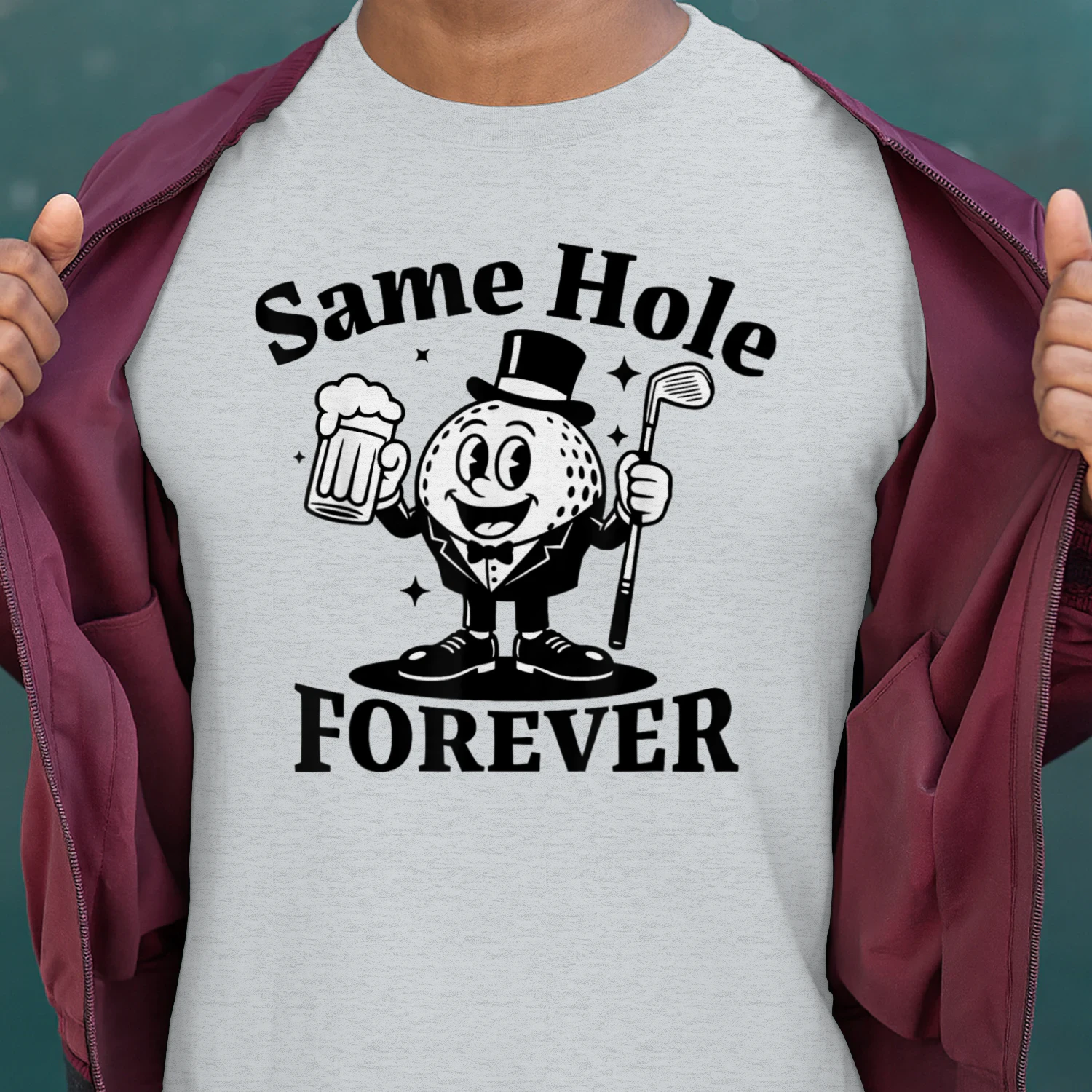 Golf Bachelor Party Same Hole Forever Funny Groomsman Groom