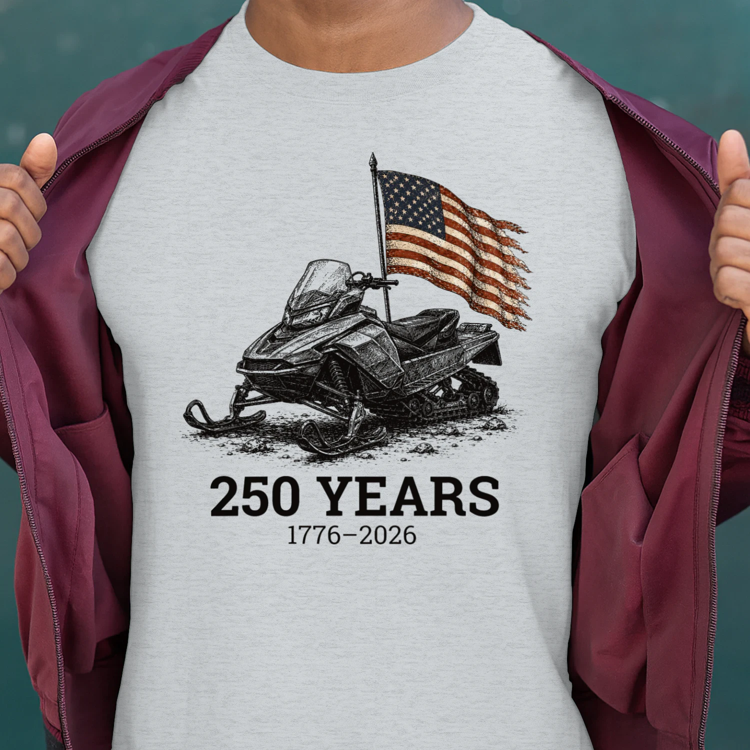 Snowmobile Sled Vintage 250 Years US