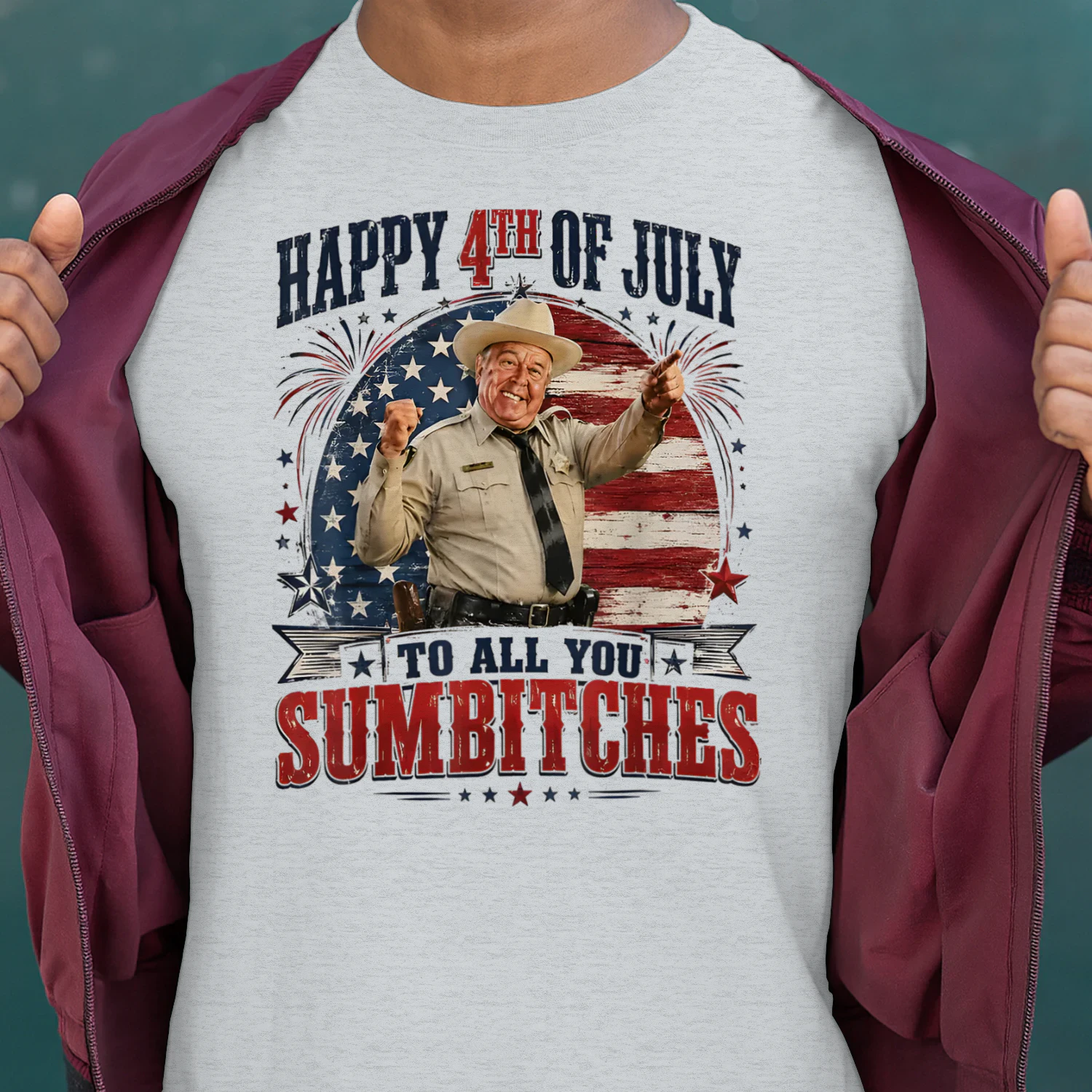 Happy 4th of July to All You Sumbitches Patriotic USA Flag