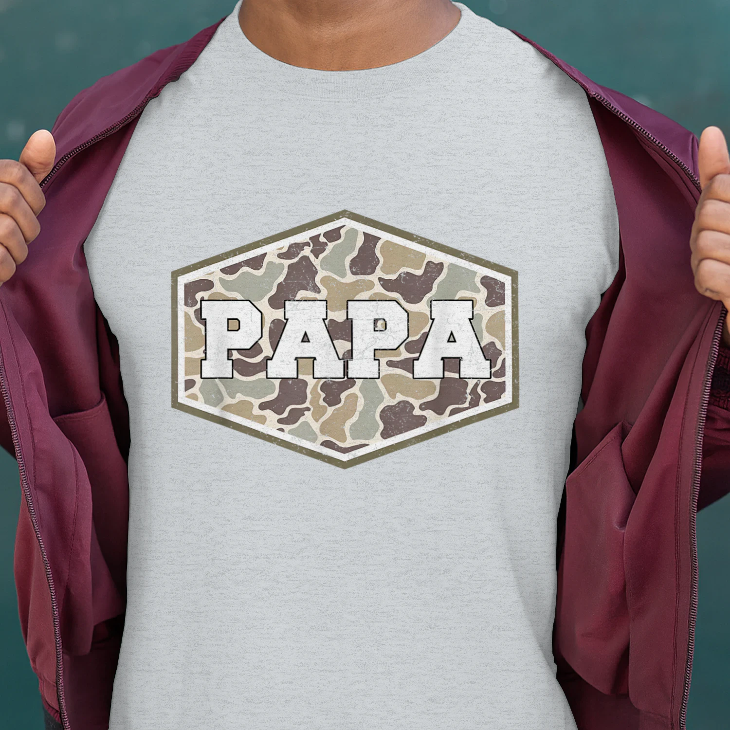Papa Camouflage Daddy Dad Happy Father's Day Best Dad Ever