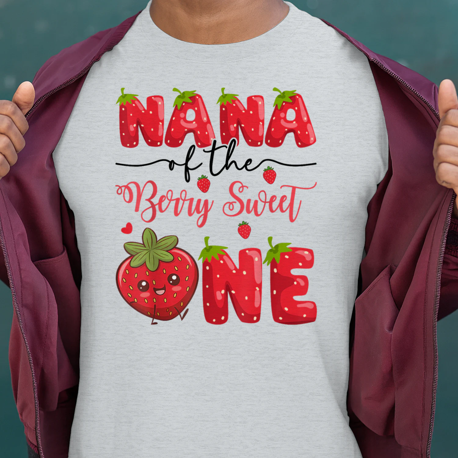 Nana Of The Berry Sweet One Strawberry First Birthday
