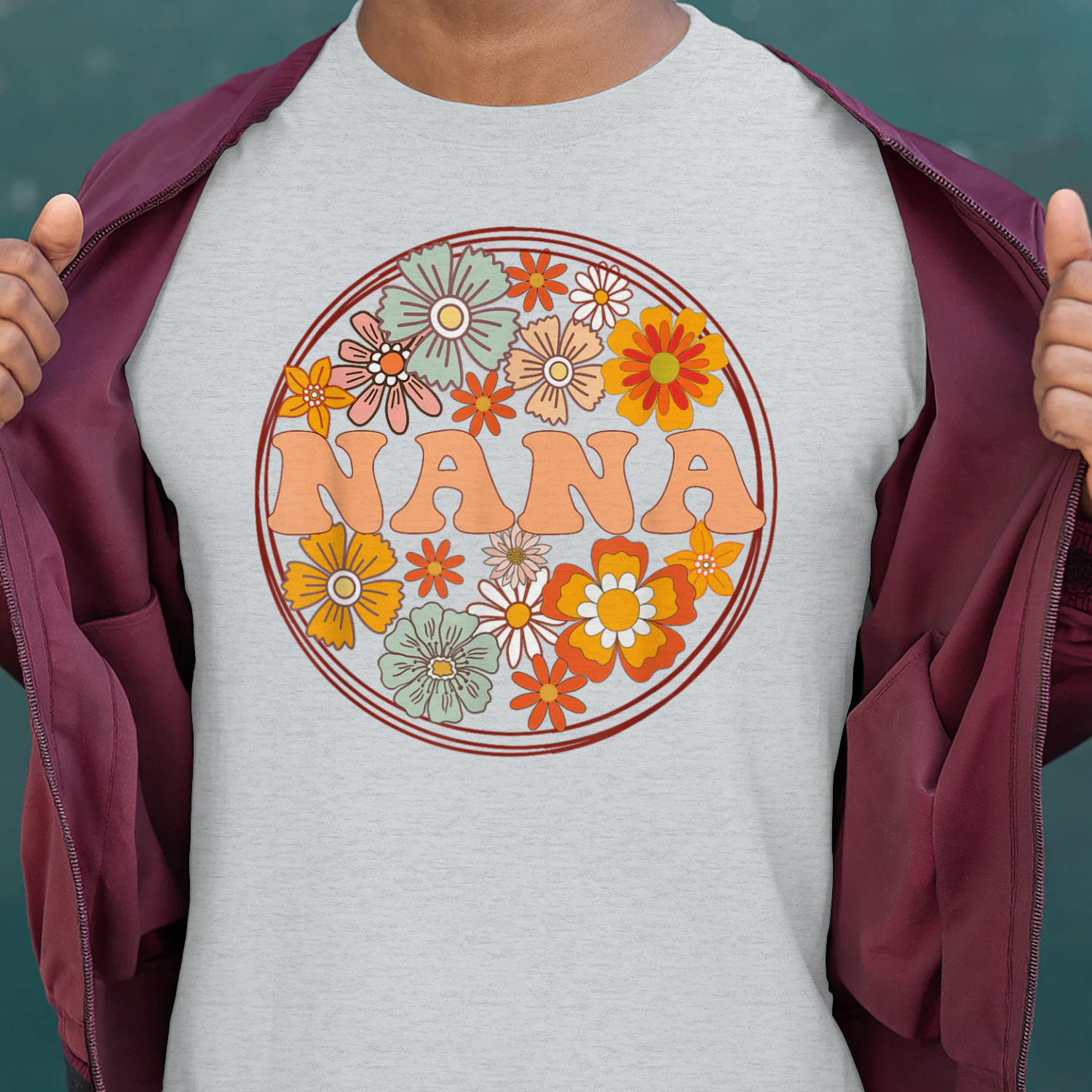 Groovy Nana Retro Flowers Women Mother's Day Grandma
