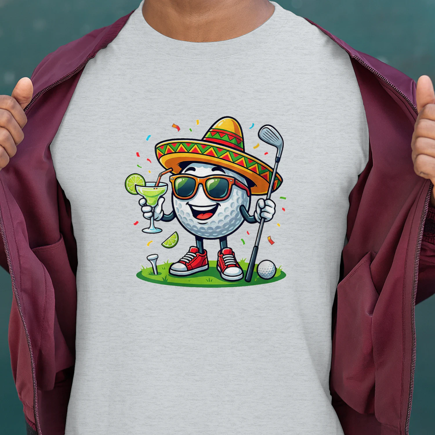 Women's Funny Cinco De Mayo Golf Margarita with Sombrero Fiesta Golf