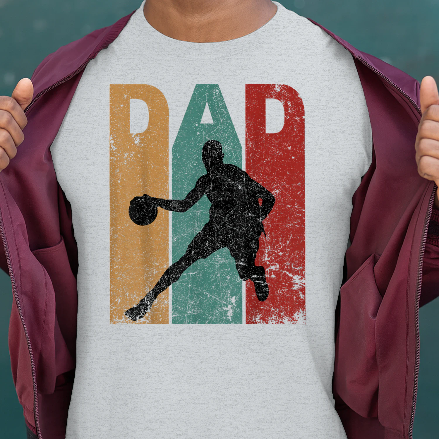 Vintage Basketball Dad Fathers Day Gift Basketball Player