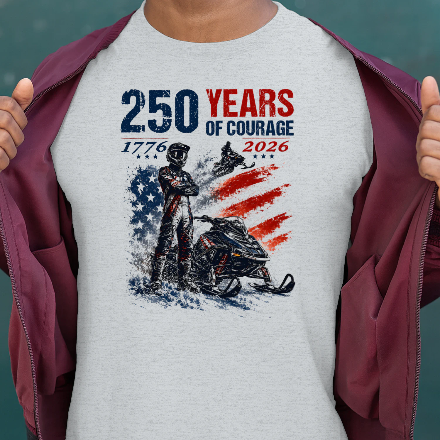 Snowmobile Sled 250 Years Of Courage
