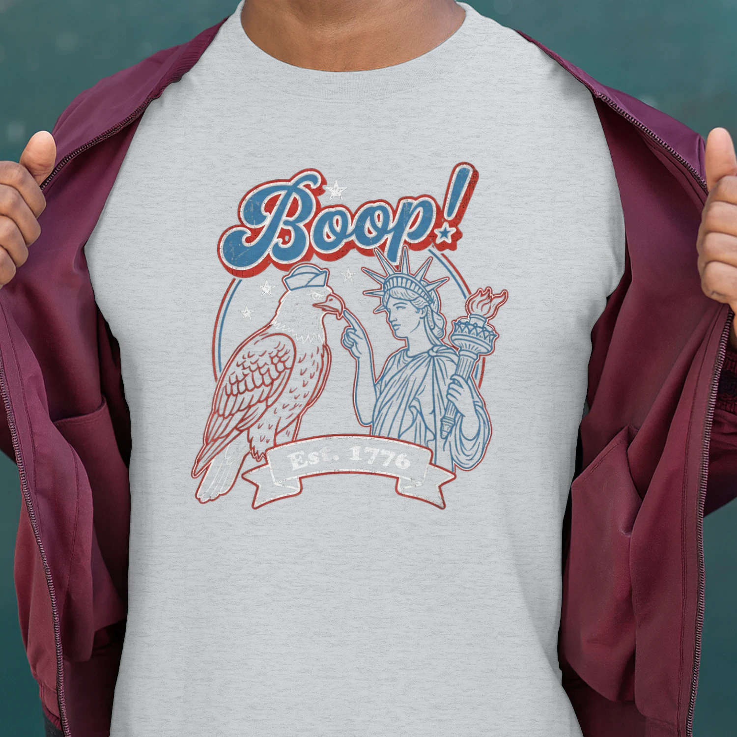 Boop 4th of July Retro Eagle Liberty America Vintage USA