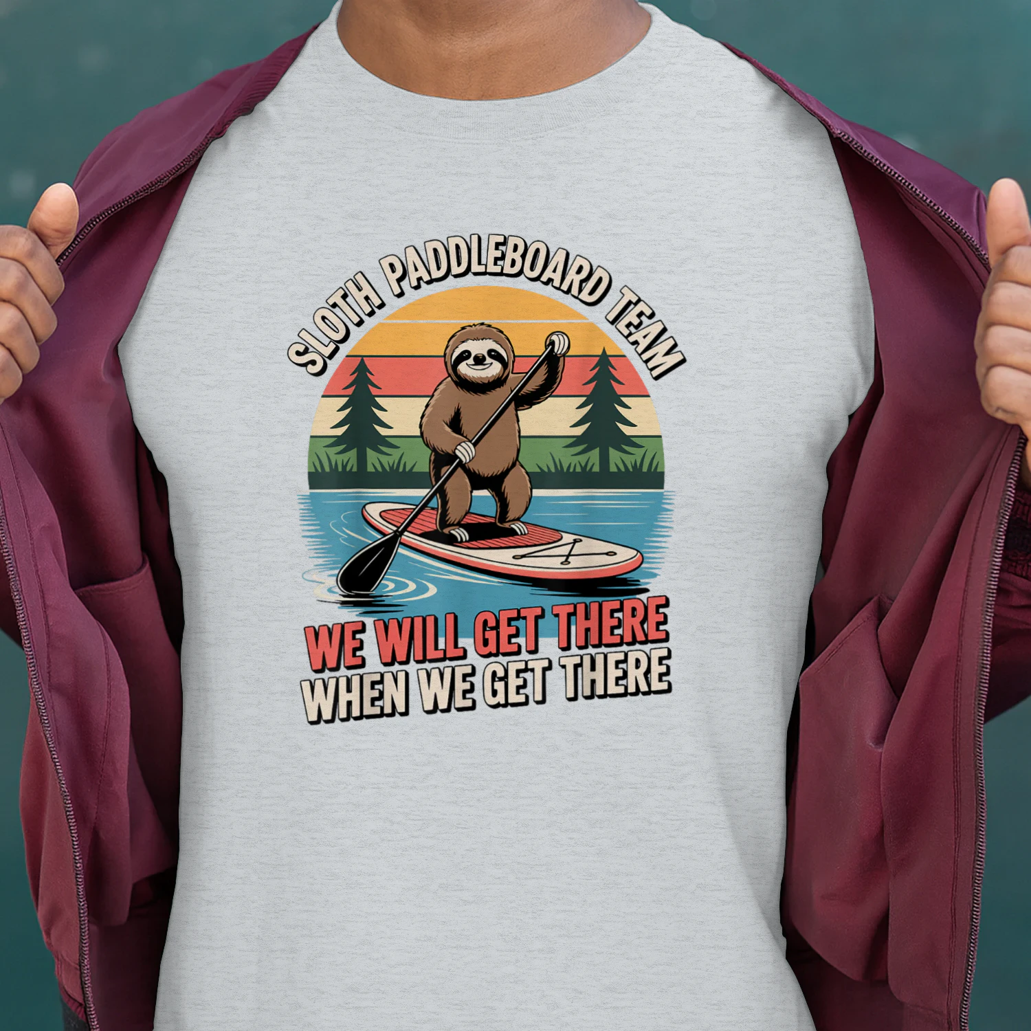 Funny Paddleboarding Art for Men Women SUP Paddle
