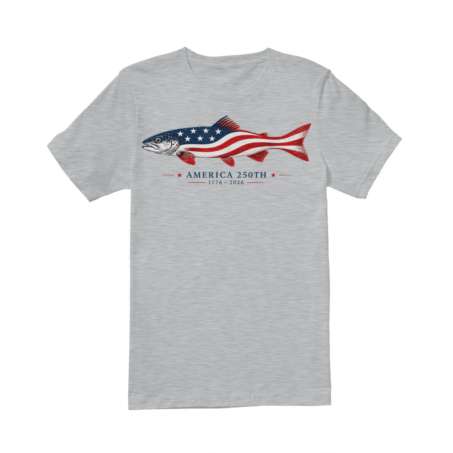 America 250th 1776 2026 USA Flag Fishing Patriotic