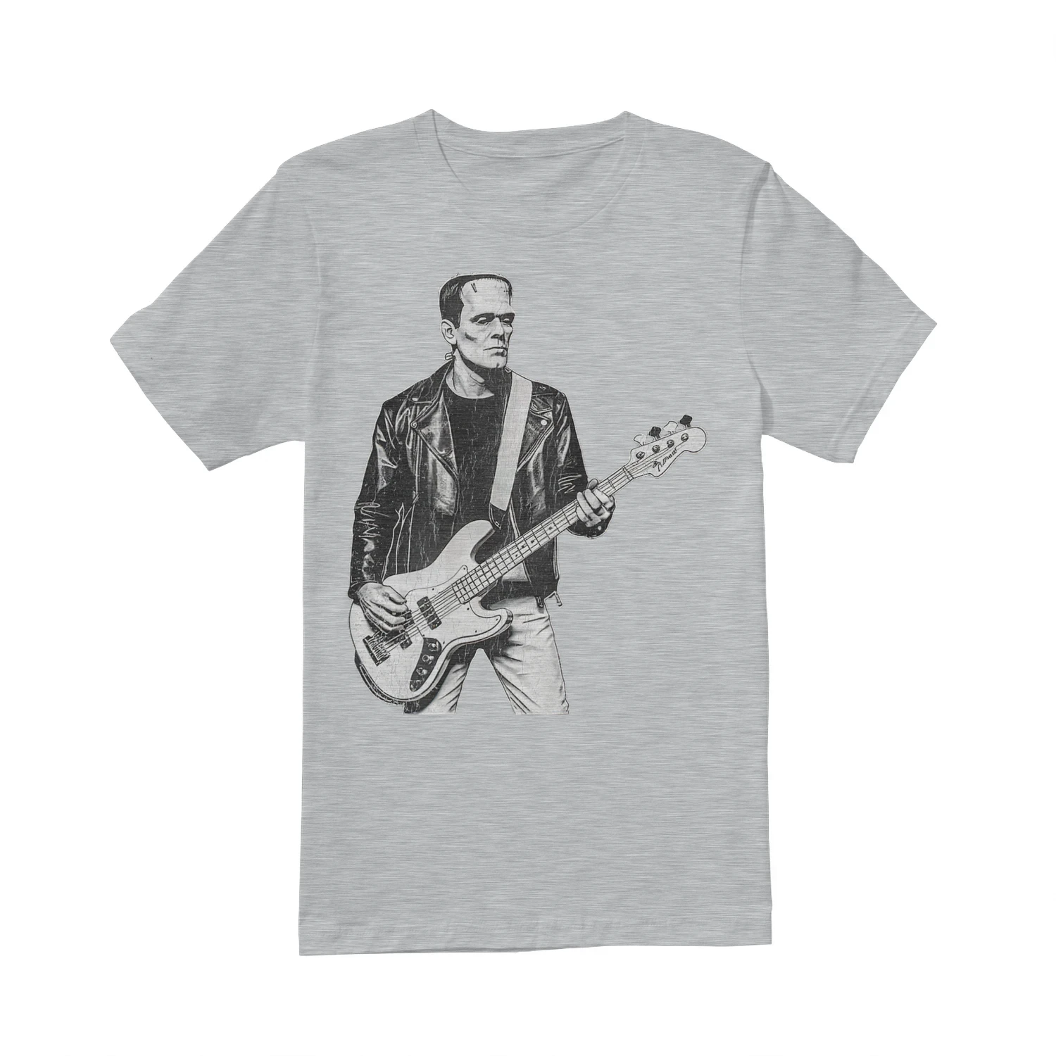 Vintage Frankenstein Bass Player Bass Guitar Rock and Roll