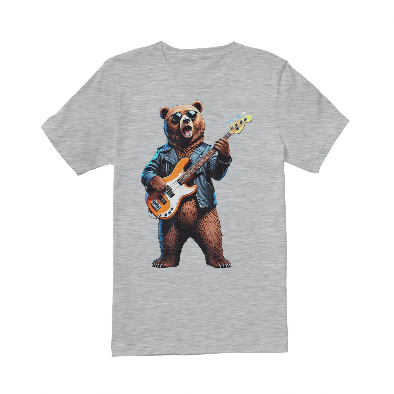 Retro Bear Playing Bass Guitar Bassist Guitarist Music Lover