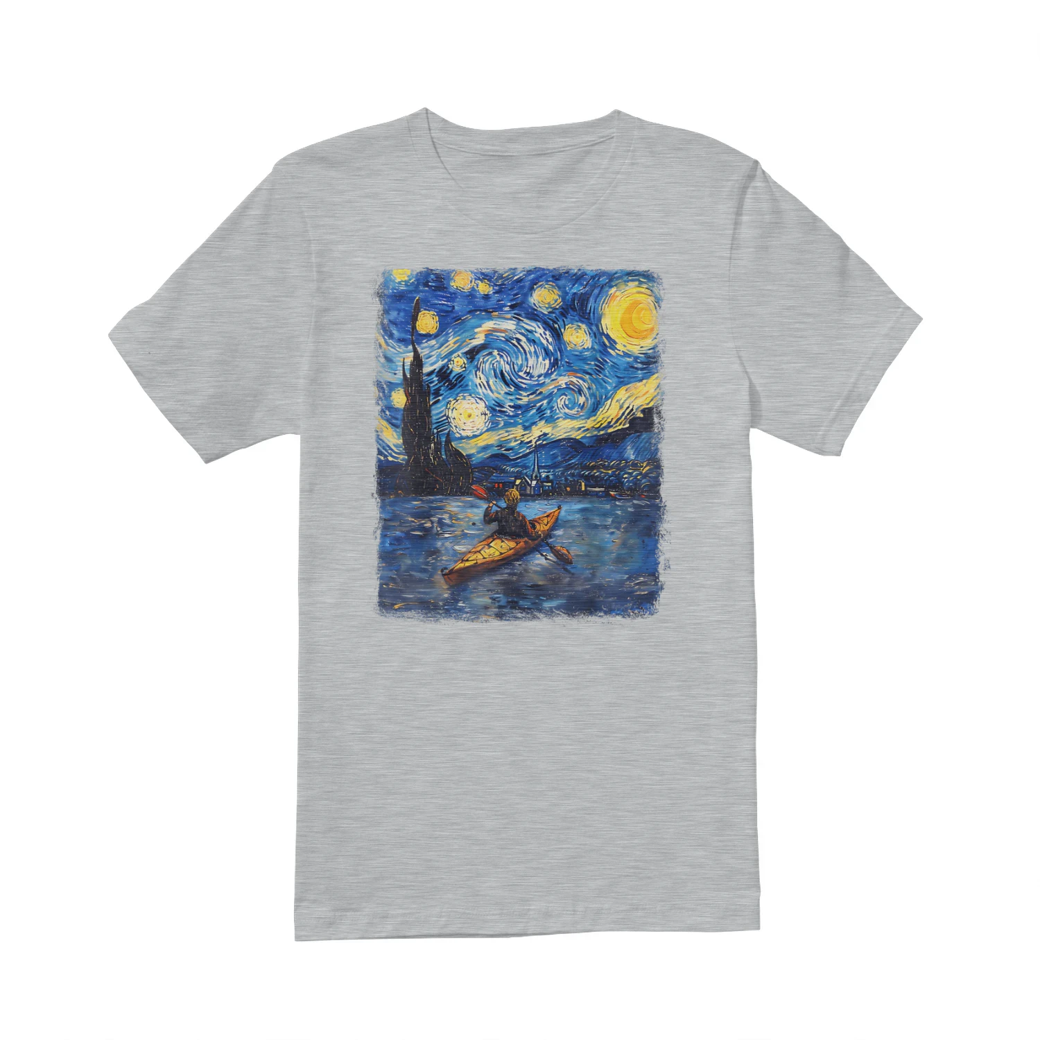 Kayaking Kayak Kayaker Starry Night Painting