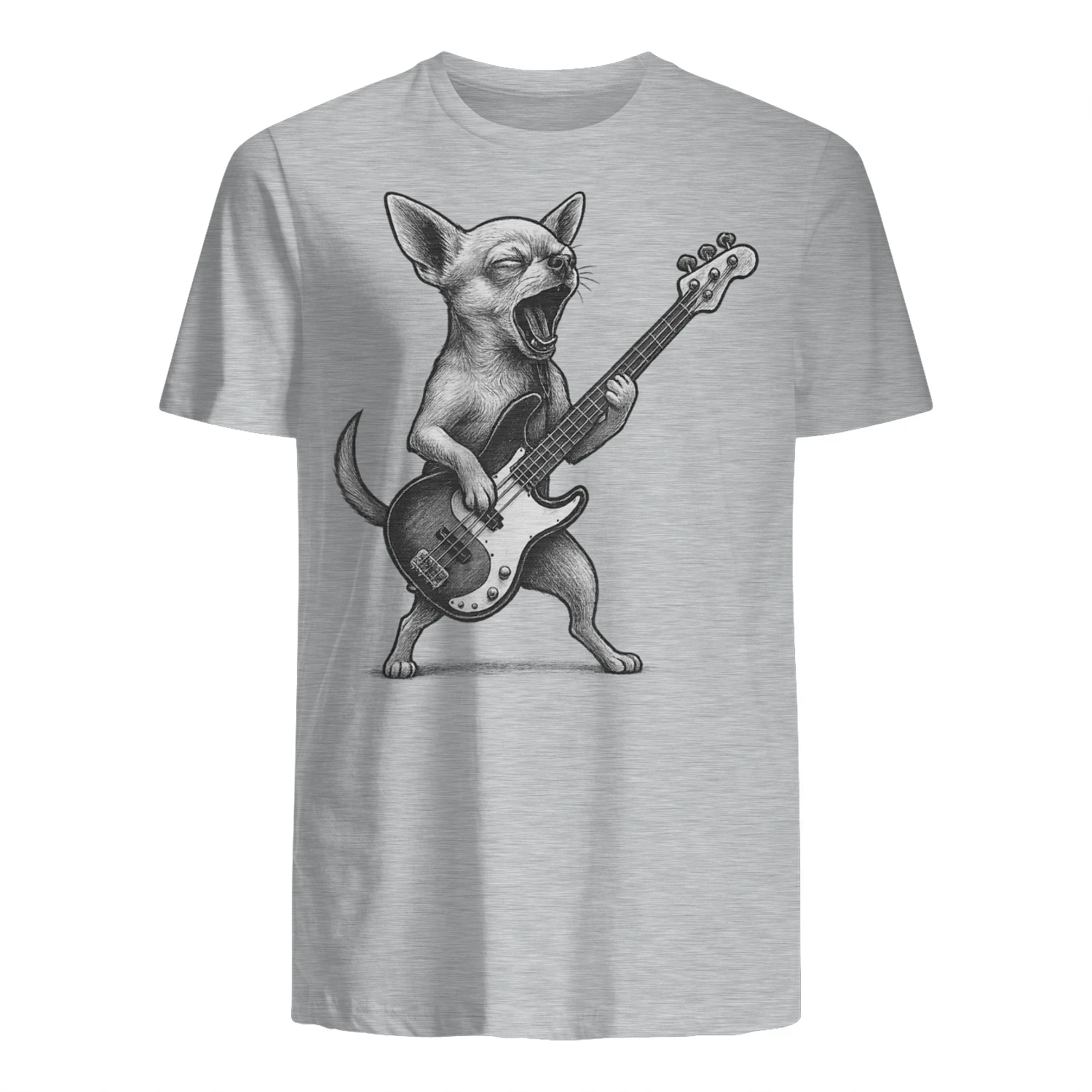 Chihuahua Playing Bass Guitar Rock Music Dog Lover