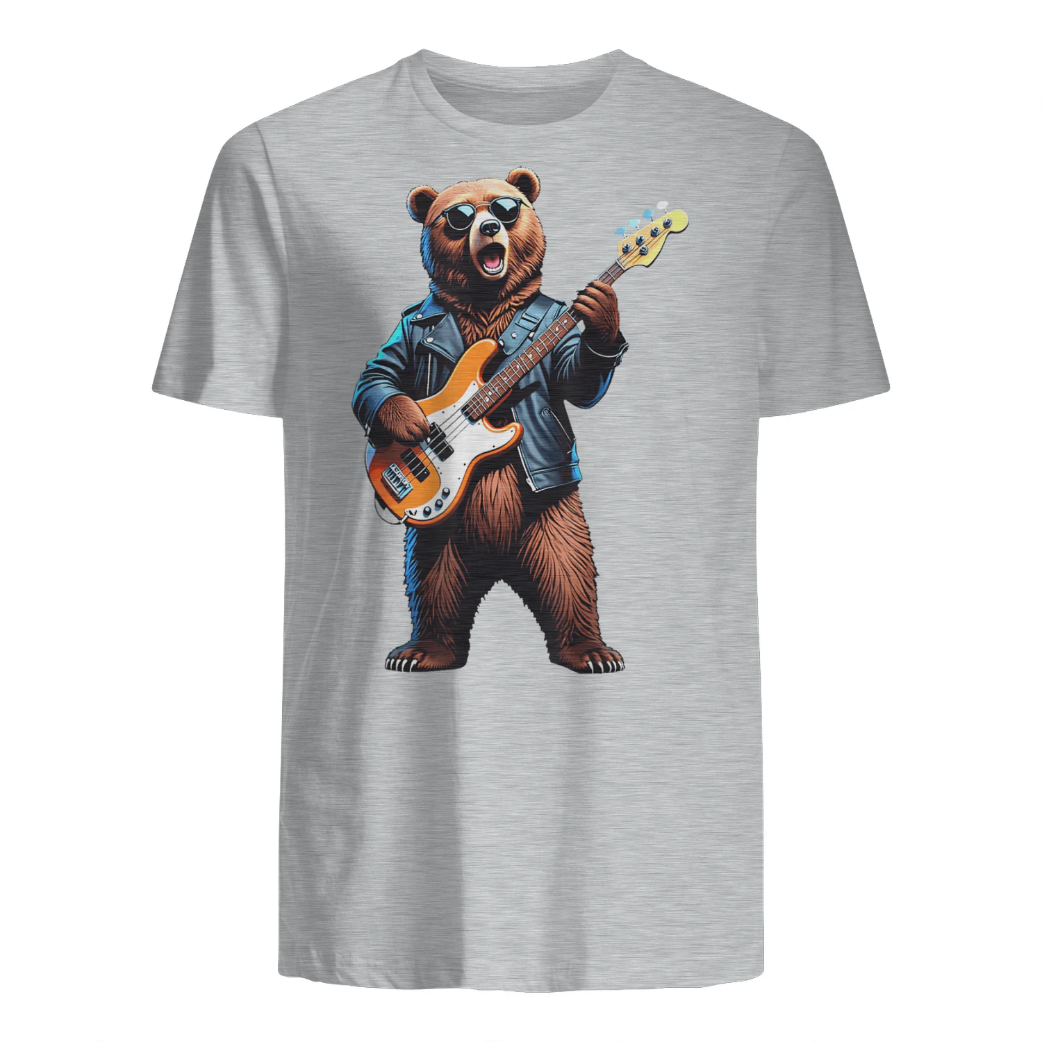 Retro Bear Playing Bass Guitar Bassist Guitarist Music Lover