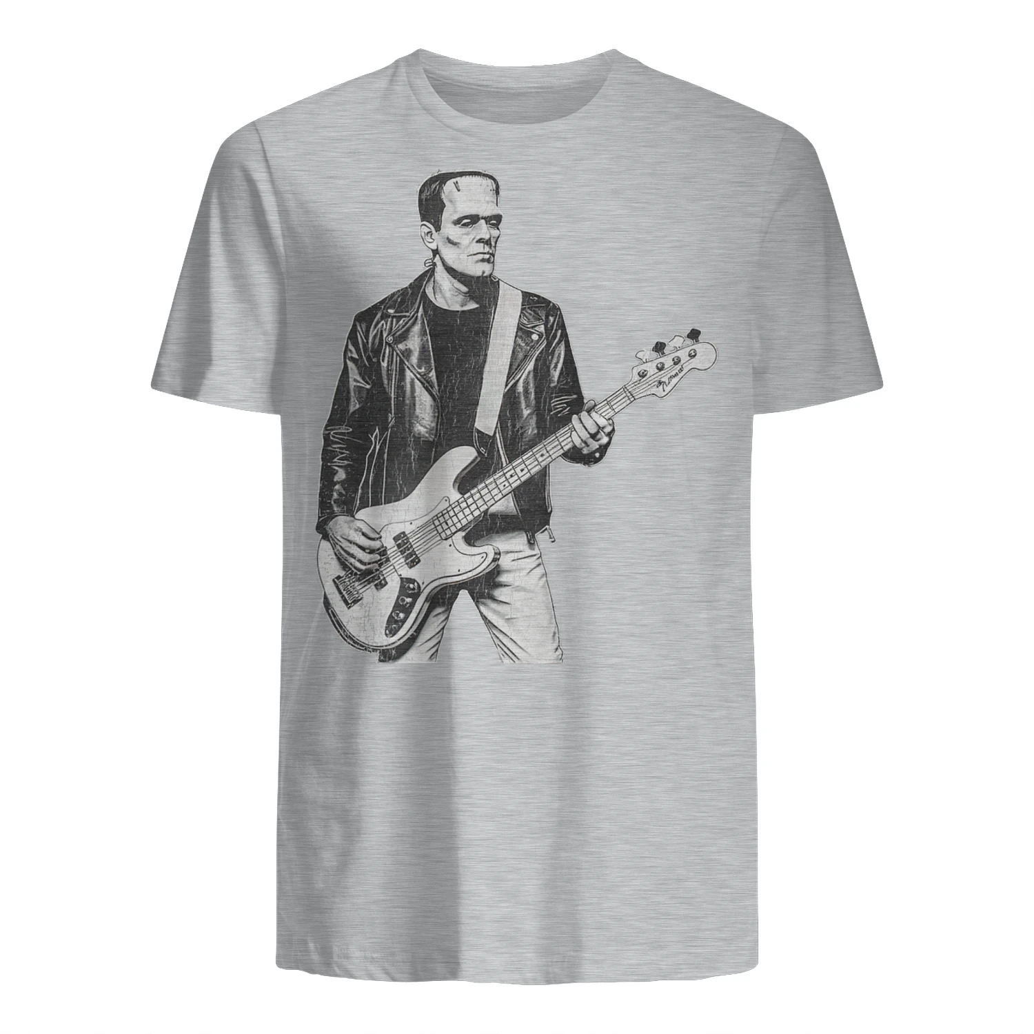 Vintage Frankenstein Bass Player Bass Guitar Rock and Roll