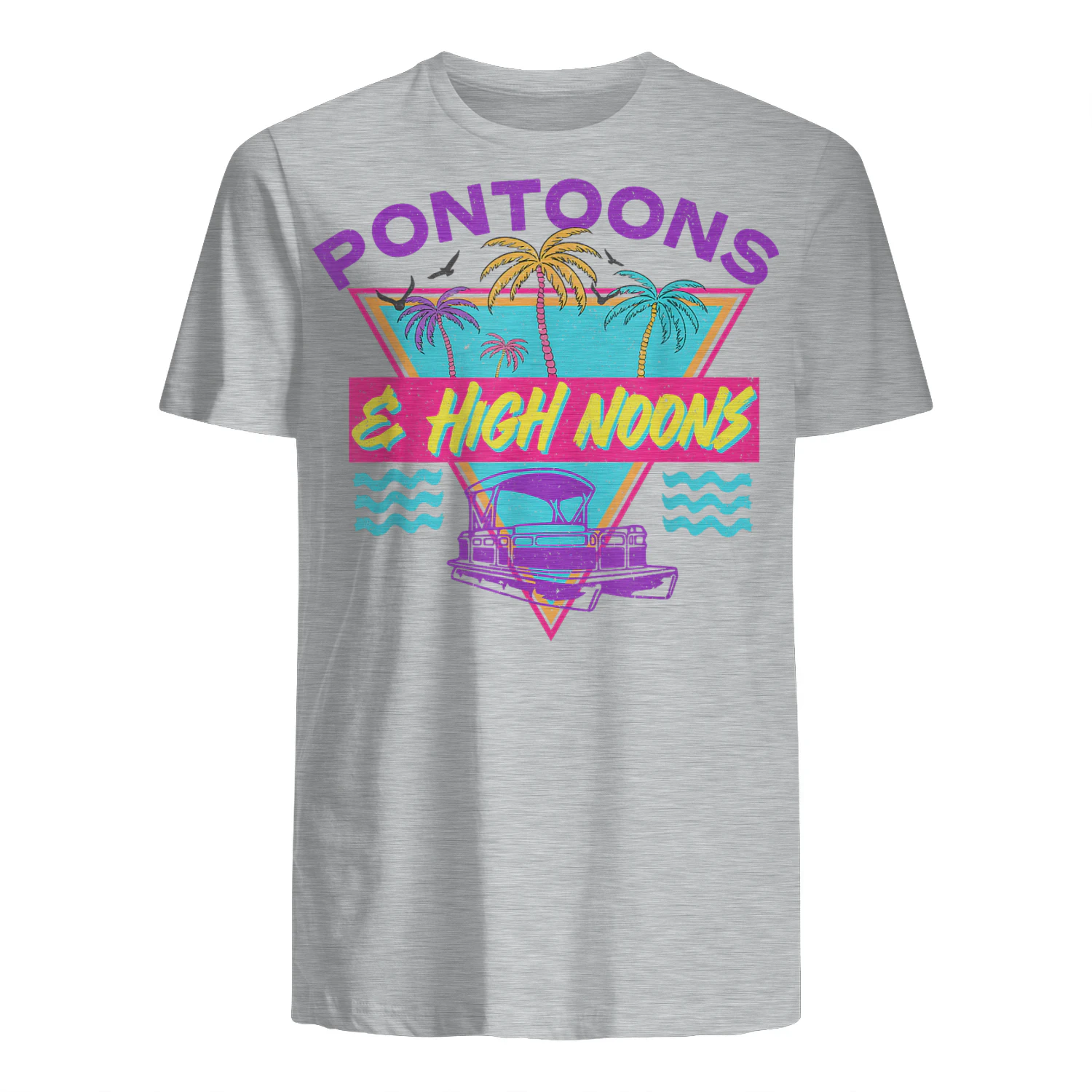 Pontoons And High Noons Trendy Summer Retro Pontoon Boat