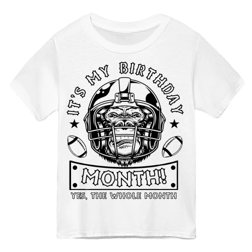 birthday-month-gorilla-football-shirt