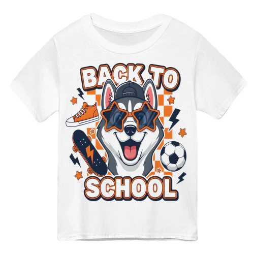 Funny Husky Back to School