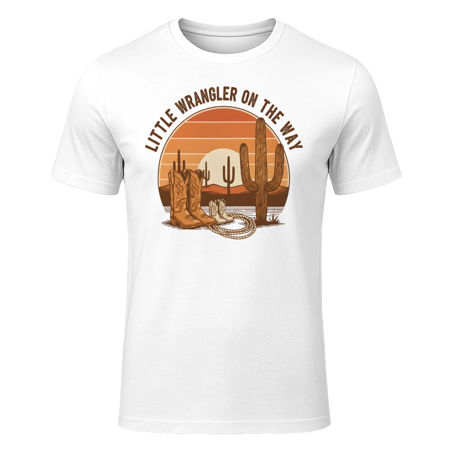 Little Wrangler On The Way Shirt | Western Baby Announcement Tee | Country Baby Shower Gift | Cowboy Baby Reveal | New Mom Dad Country Shirt | Rodeo Baby Gift