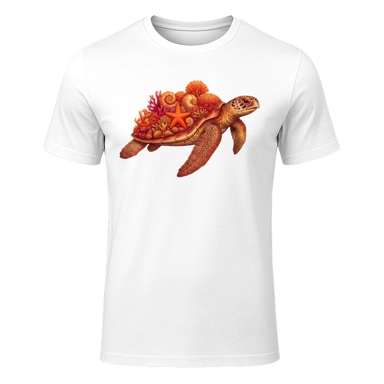 Sea Turtle T-Shirt Coral Reef Ocean Summer Beach 
