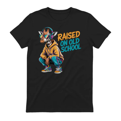 raised-on-old-school-hip-hop-giraffe-shirt
