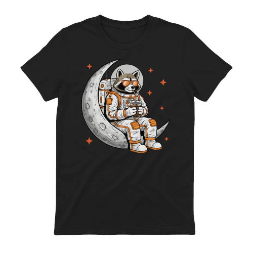 Raccoon Astronaut Space Coffee Humor