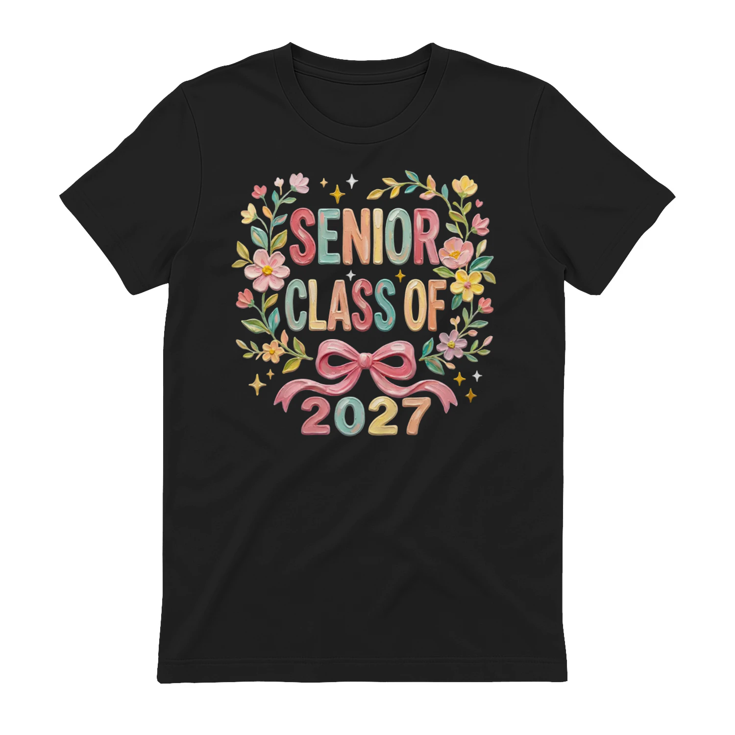 Senior Class of 2027 T-Shirt Graduation Brushstroke Gift