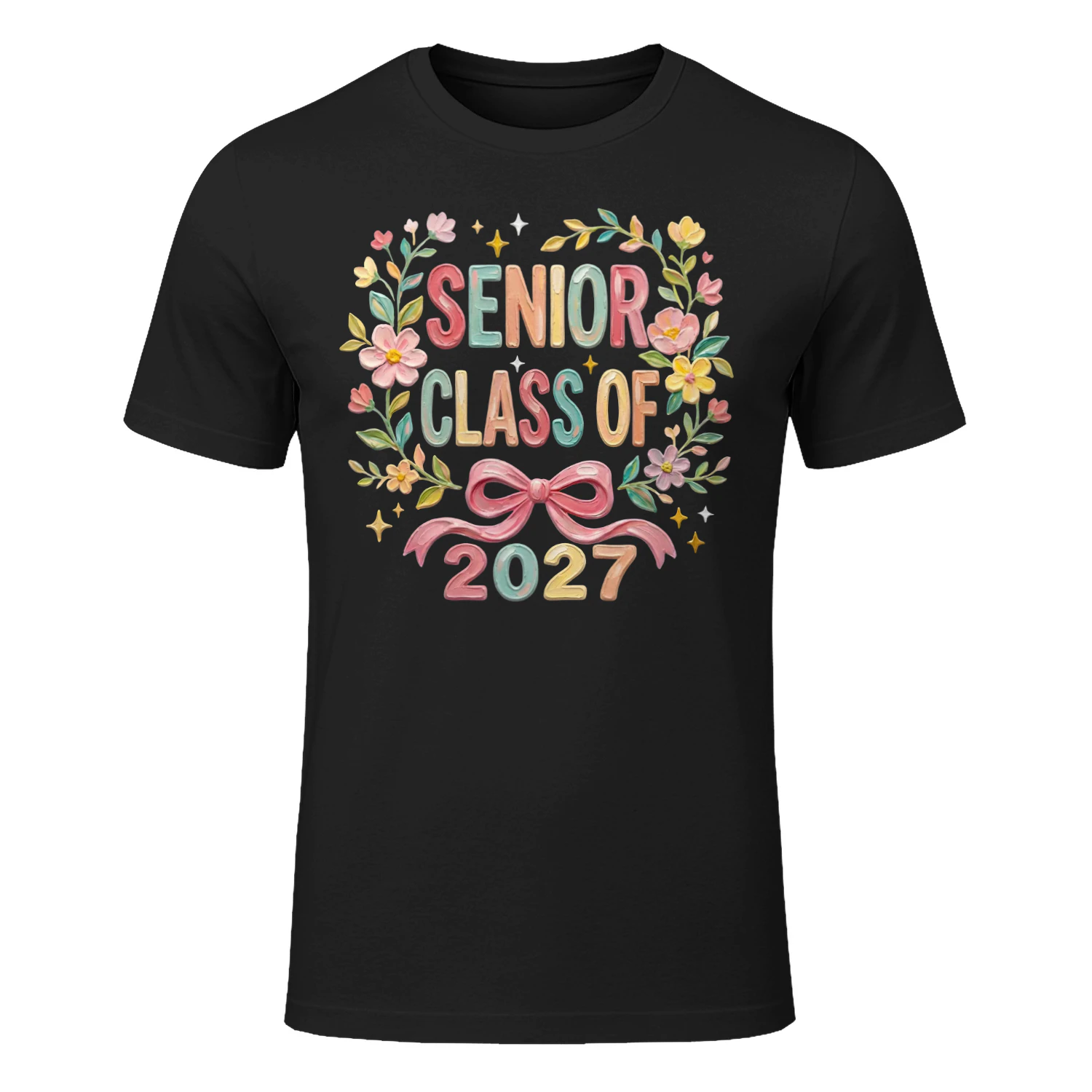Senior Class of 2027 T-Shirt Graduation Brushstroke Gift