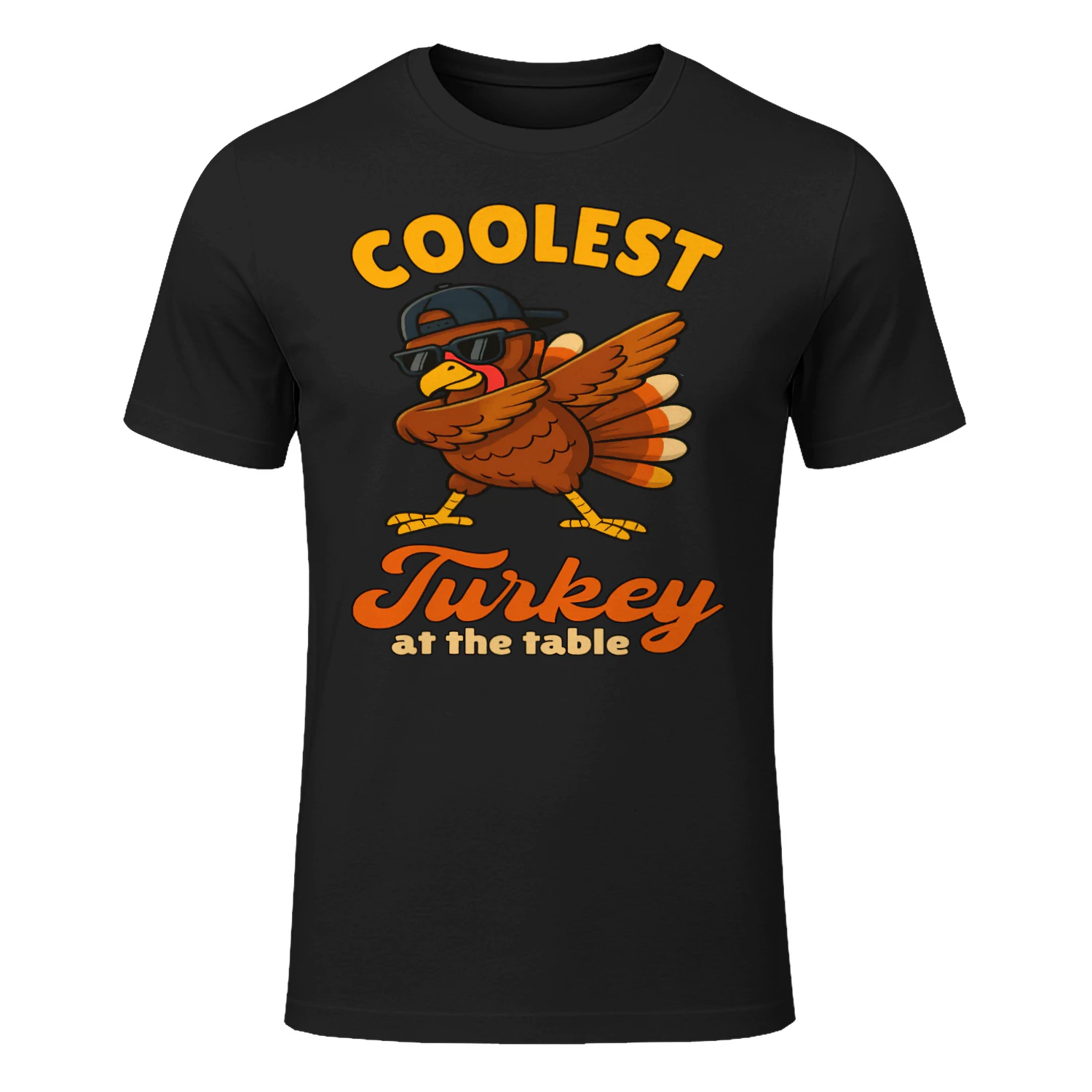 Coolest Turkey At The Table Shirt | Funny Thanksgiving Tee | Dabbing Turkey Gift | Turkey Day Family Shirt | Sarcastic Holiday Shirt